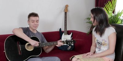 Izi Works Her Teen Ass on a Stiff Dick